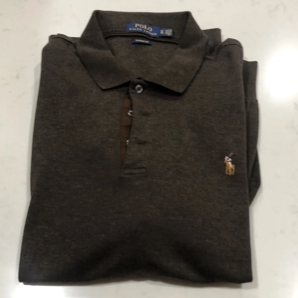 Ralph Lauren Long Sleeve Polo Shirt Men’s Size XL Brown Pima‎ Soft Classic Fit - Picture 8 of 8
